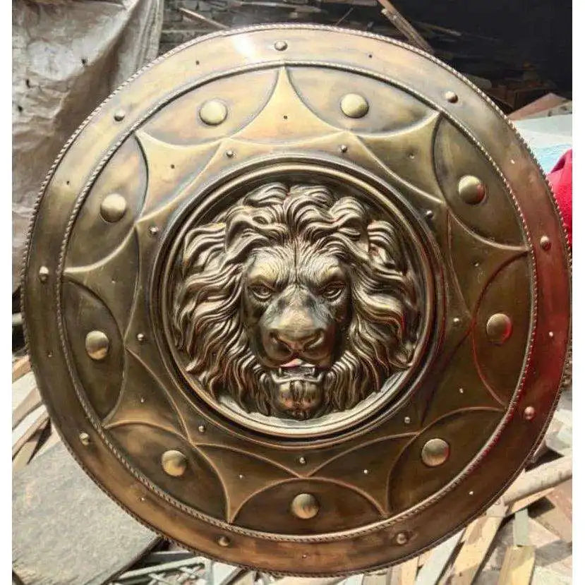 Handmade Spartan Greek Muscle Armor Set with and Helmet Roman Gladiator Costume Antique Brass Finish Medieval Armor Suit