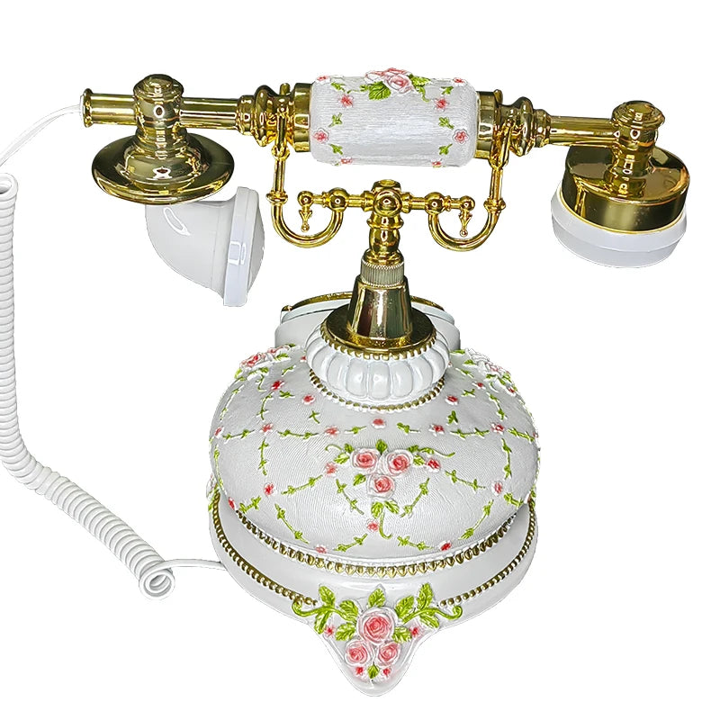Vintage Rotary Phone with Customizable Voice Recording Function