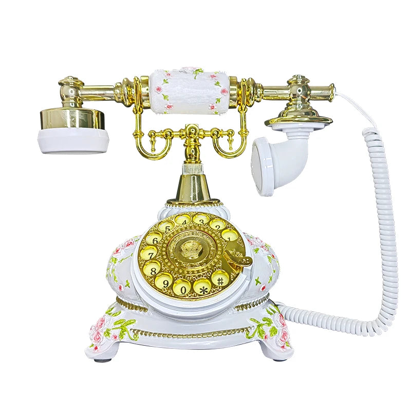 Vintage Rotary Phone with Customizable Voice Recording Function
