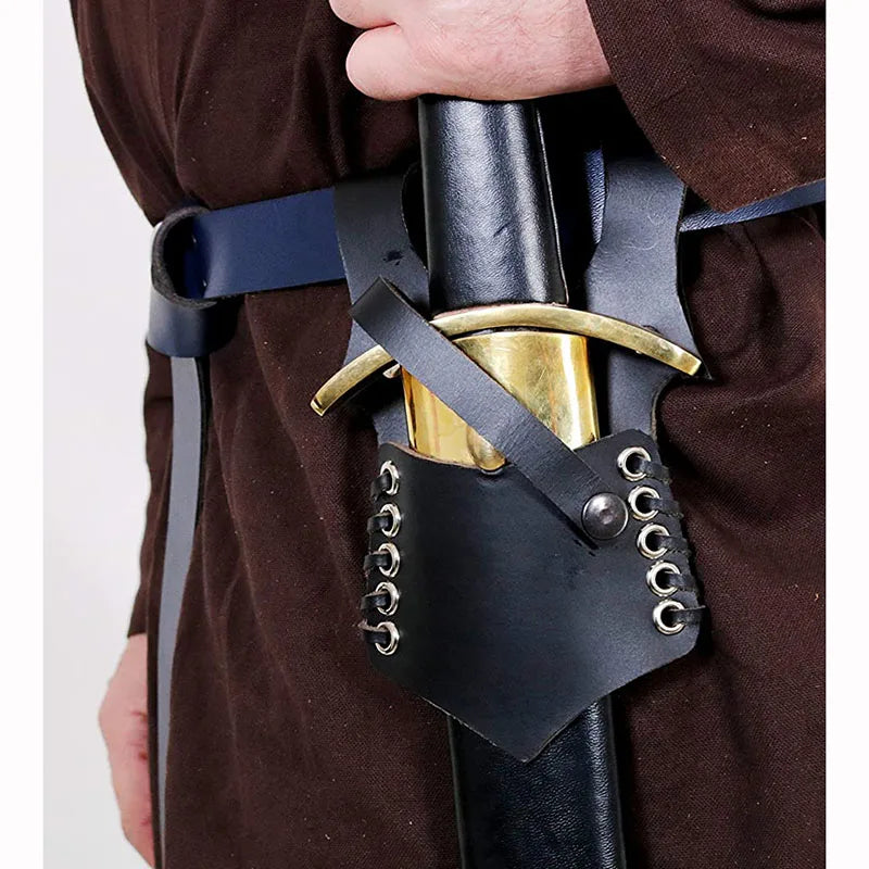 Medieval Knight Sword Belt Scabbard Knife Sheath