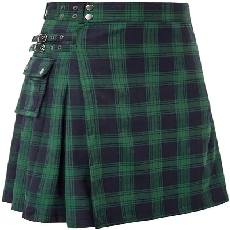 Kilt for Men, Utility Kilt, 100% Cotton Jeans Hybrid Kilt, Modern Box Pleated Tartan Traditional Men's Kilt