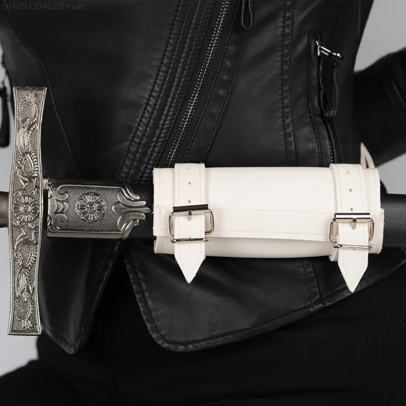 Medieval Sword Frog With Belt Waist Sheath Scabbard Warrior Armor Costume Rapier PU Leather Warrior Rapier Scabbard Holster