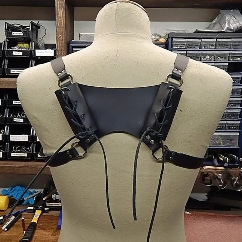 Medieval Sword Katana Shoulder Back Sheath Scabbard Holder Ninja Warrior Samurai Cosplay Costume PU Leather Belt Rapier Holster