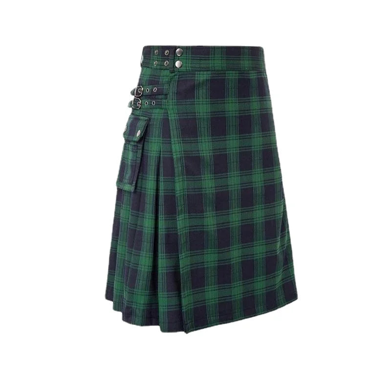 Men's Short Skirt Traditional Highland Tartan Practical Kilt