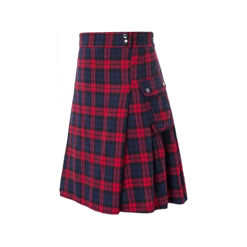 Men's Short Skirt Traditional Highland Tartan Practical Kilt