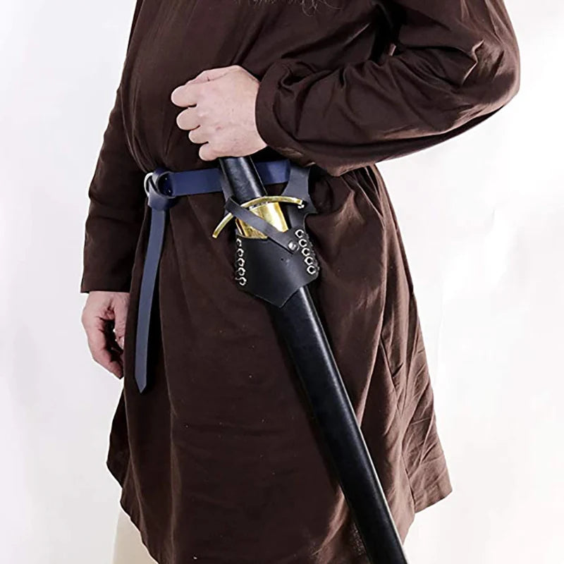 Medieval Knight Sword Belt Scabbard Knife Sheath Viking Pirate Role Play Costume Play Weapon Stand Sword Ring Holster Party Prop