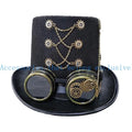 31BB Victorian Punk Flat Top Hat Party Hat Dancing Cocktail Head Magician Hat Cosplay Props Costume