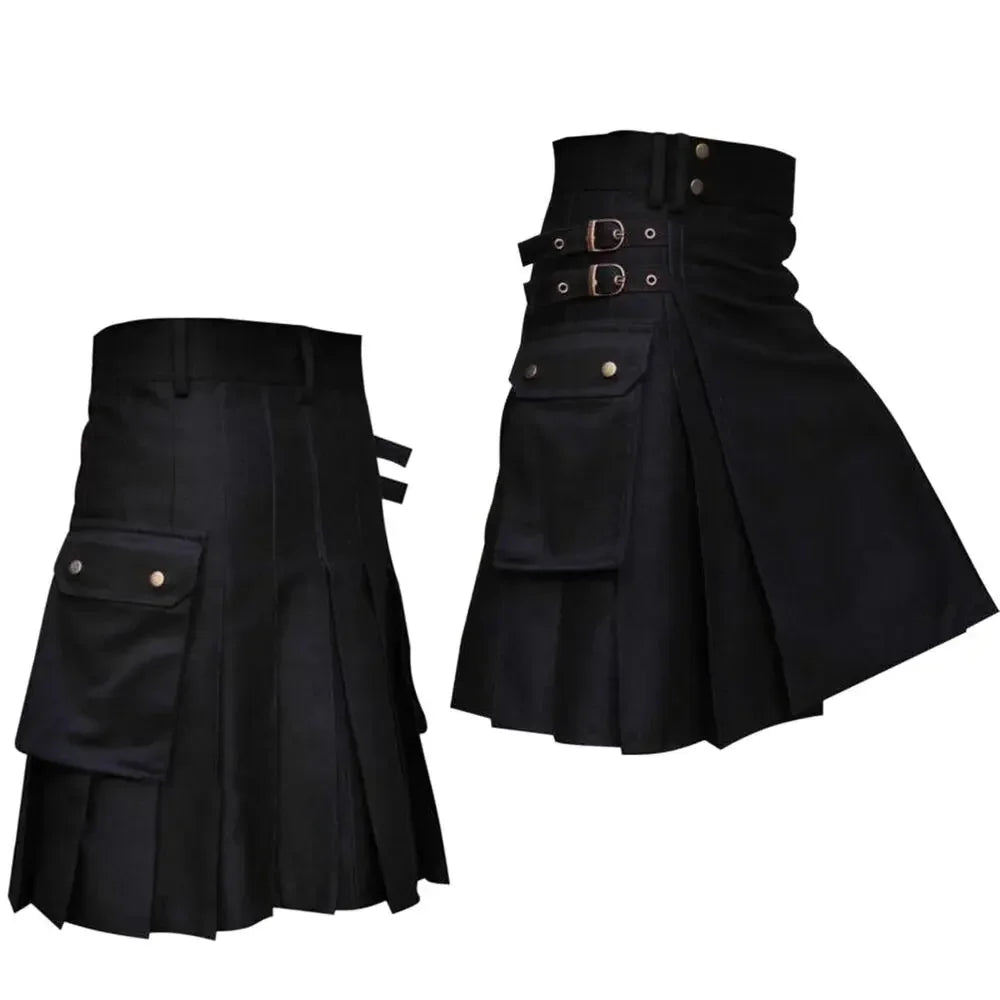 Kilts Men's Utility Kilt For Men Modern Hybrid Cotton & Tartan Kilts Scottish
