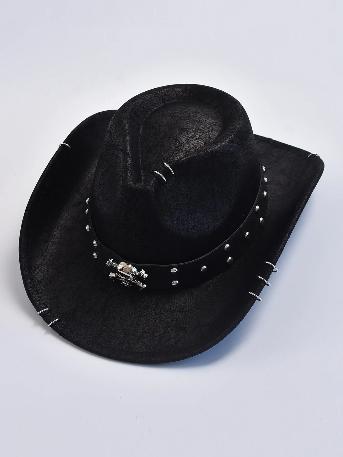 Faux Leather Vintage Western Cowboy Hat For Men Gentleman Jazz Hats Panama Cowgirl Hat Sombrero Hombre