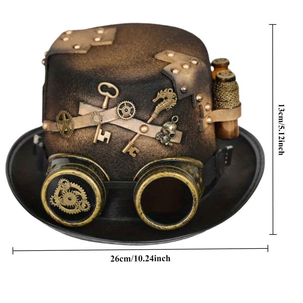 Gilded Skull Bowler Hat