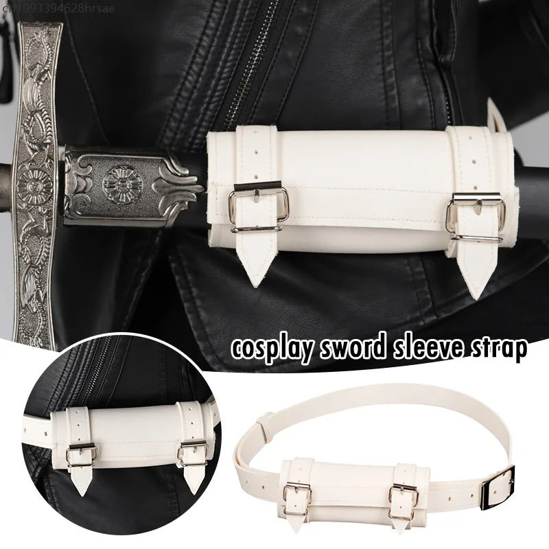 Medieval Sword Frog With Belt Waist Sheath Scabbard Warrior Armor Costume Rapier PU Leather Warrior Rapier Scabbard Holster