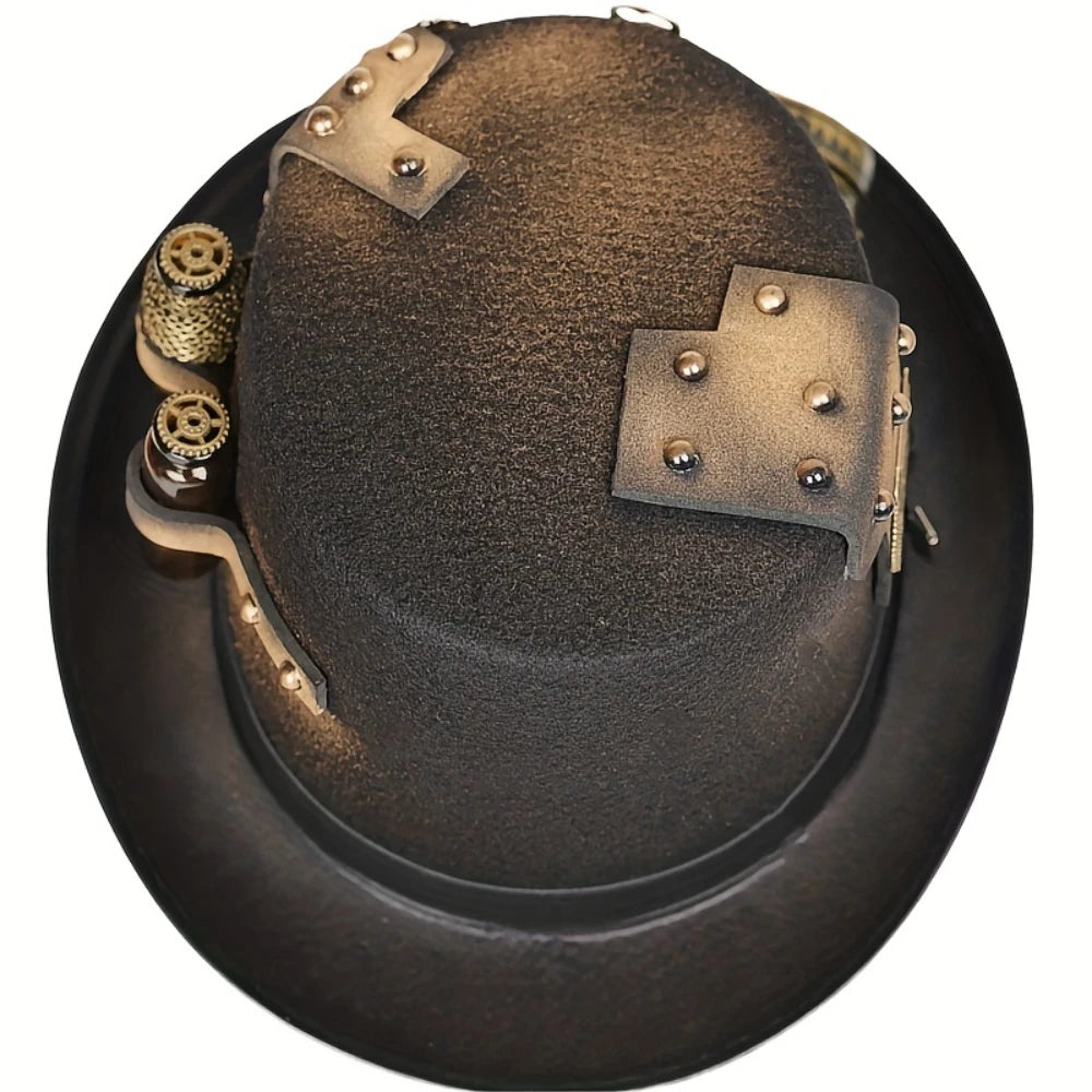 Gilded Skull Bowler Hat