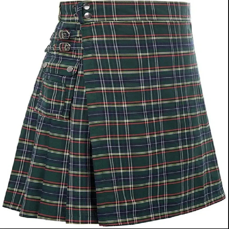 Kilt for Men, Utility Kilt, 100% Cotton Jeans Hybrid Kilt, Modern Box Pleated Tartan Traditional Men's Kilt