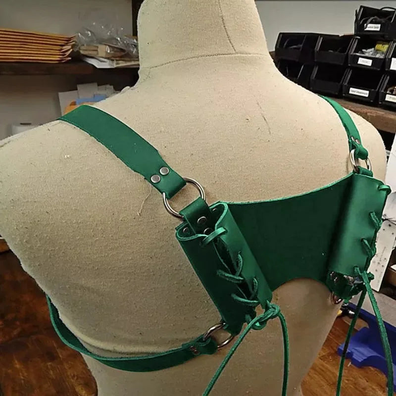 Medieval Sword Katana Shoulder Back Sheath Scabbard Holder Ninja Warrior Samurai Cosplay Costume PU Leather Belt Rapier Holster