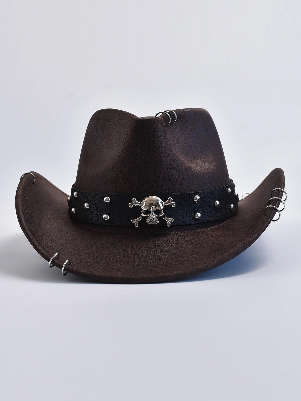 Faux Leather Vintage Western Cowboy Hat For Men