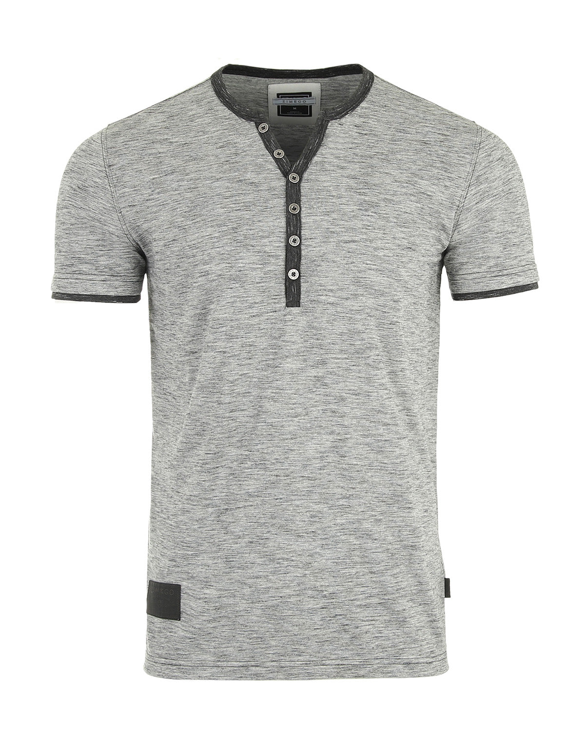Short Sleeve Y Neck Henley Button T-Shirts